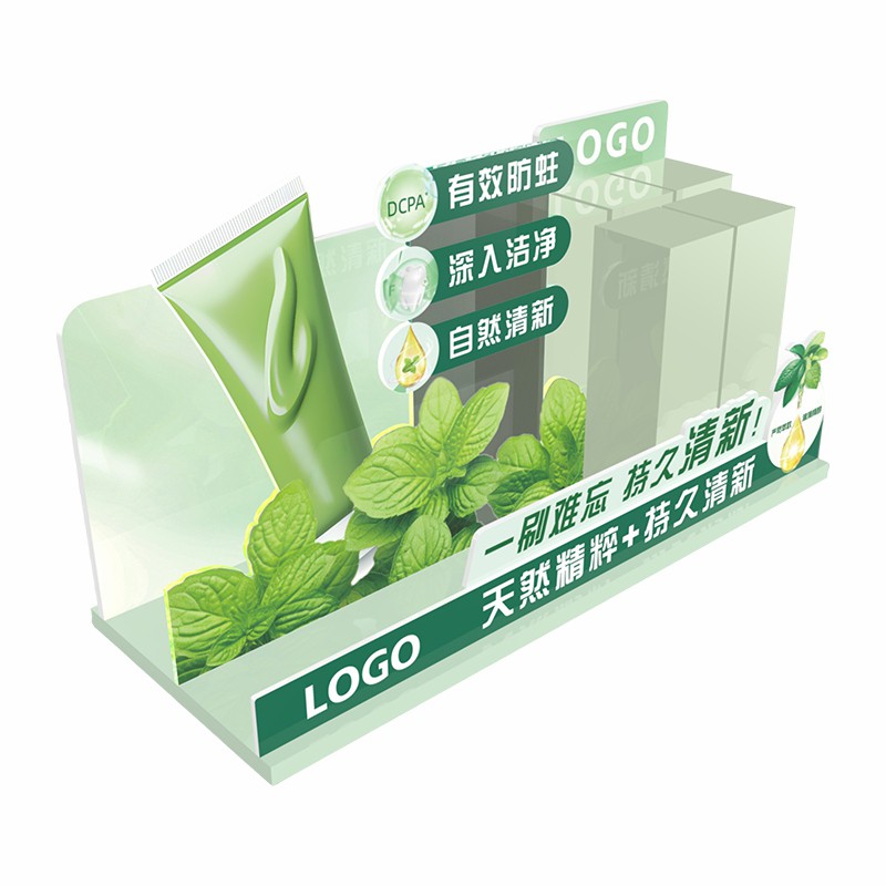 Gofrētas plastmasas zobu pastas displejs